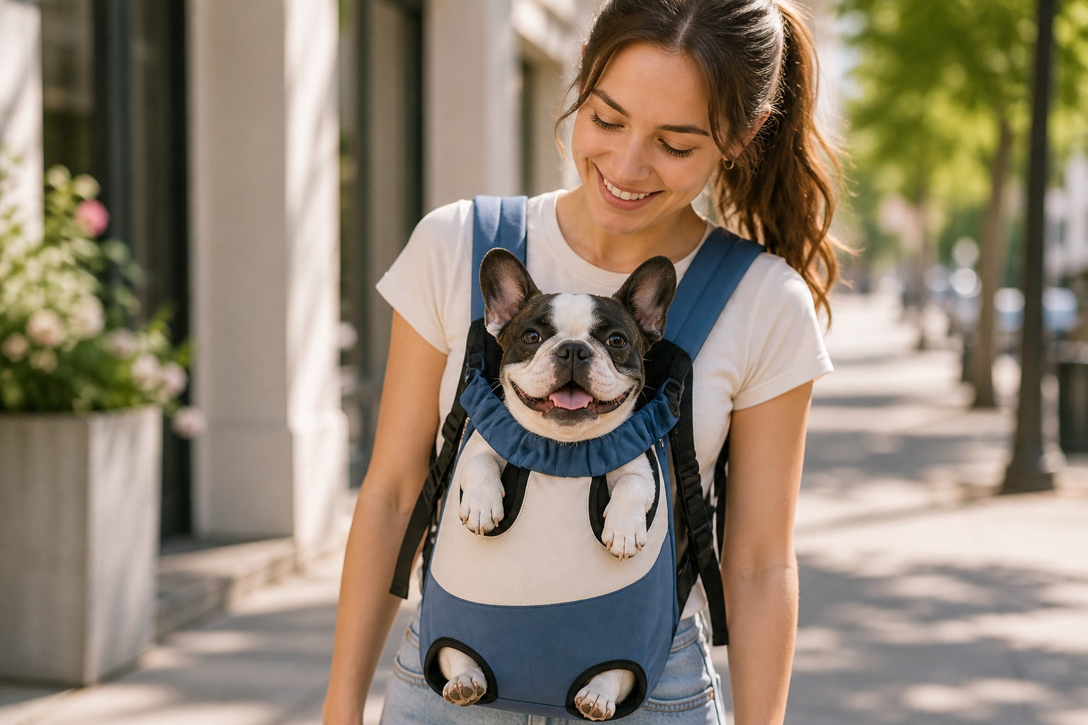 PupPerch hands-free dog chest backpack