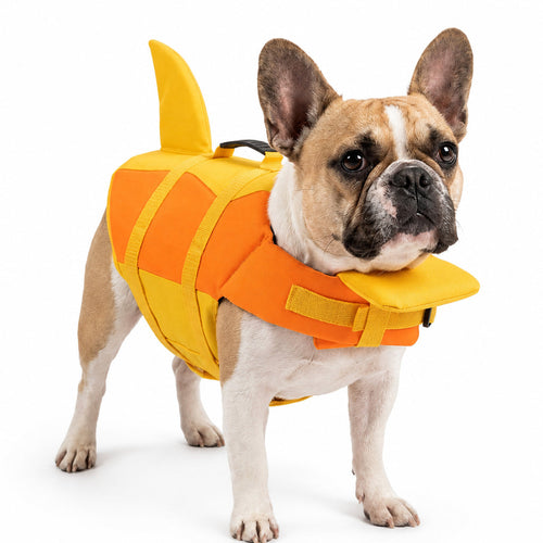 PupFin — lifestyle cute small dog side shot white background