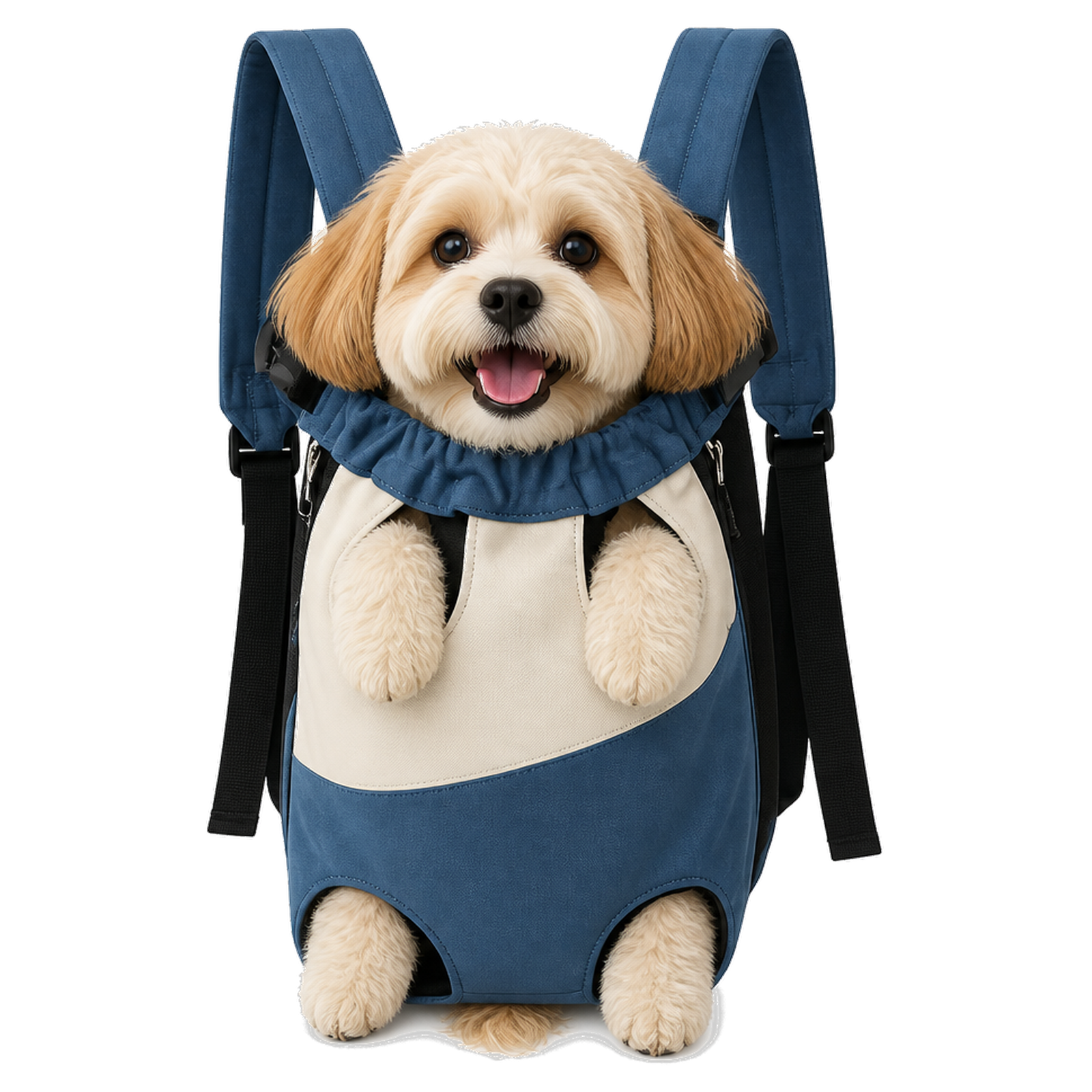 PupPerch â transparent dog in pouch cutout